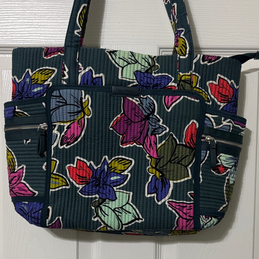 Vera Bradley Falling Flowers Floral Quilted Tote Bag